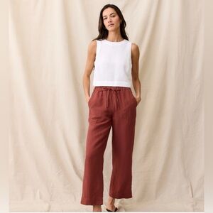 Marine Layer Women's Straight Leg Pants in Rust
